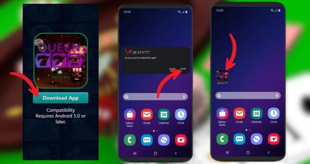 QUEEN777 Install App Androi